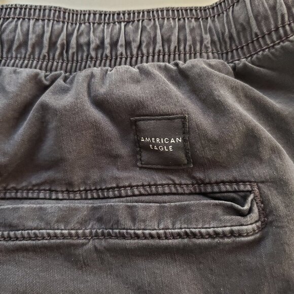 AMERICAN EAGLE 1977 SZ L Men's Flex Casual Cotton blend Jogger Pants in Black - Picture 5 of 11